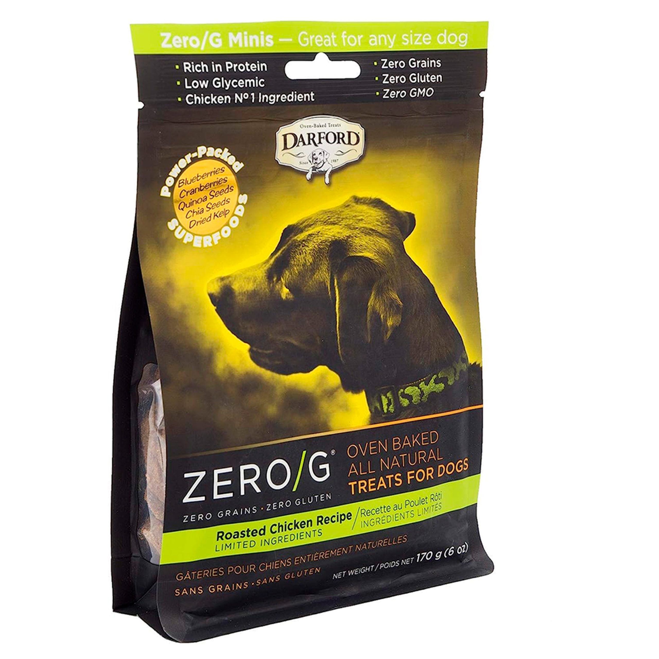 Darford Zero/G Grain-Free Roasted Chicken Dog Treats Minis 6-oz