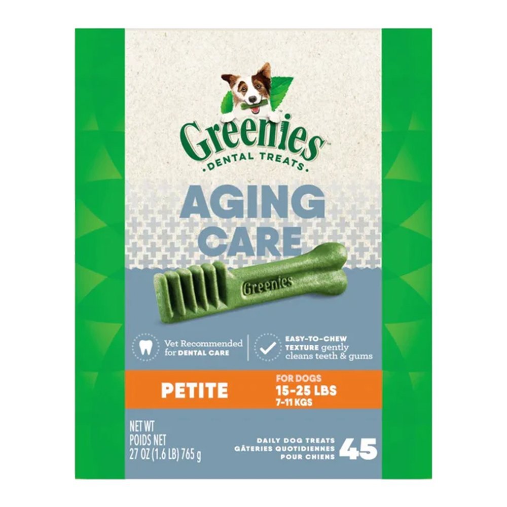 Greenies Aging Care Dental Dog Treats Petite 27-oz 45 Count