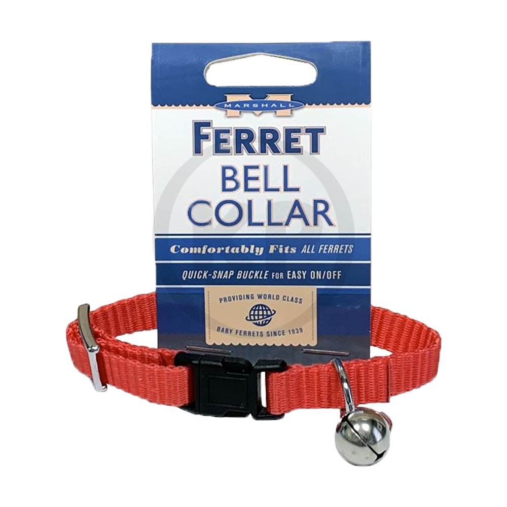 Marshall Pet Products Ferret Bell Collar Red, 3/8 in