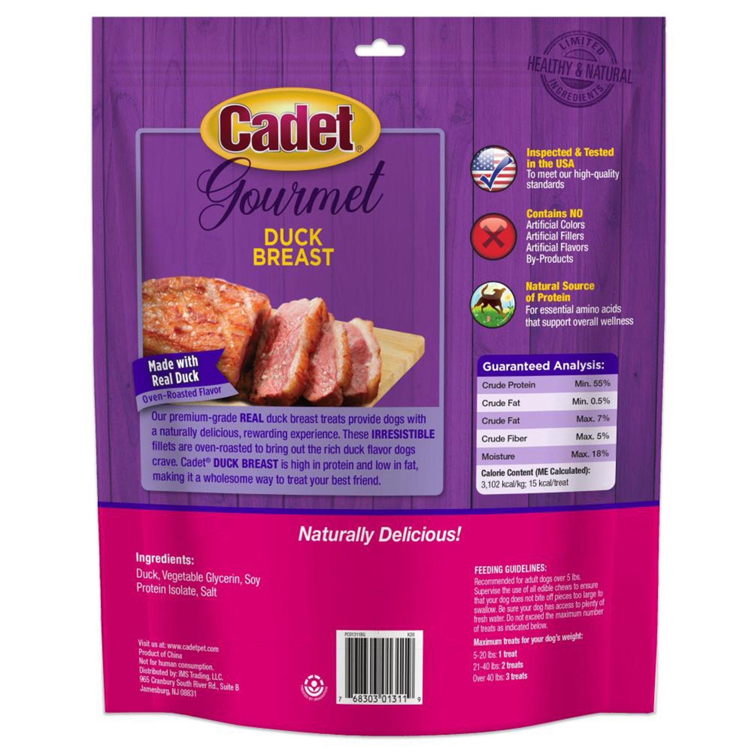 Cadet Gourmet Duck Breast Treats for Dogs 28-oz