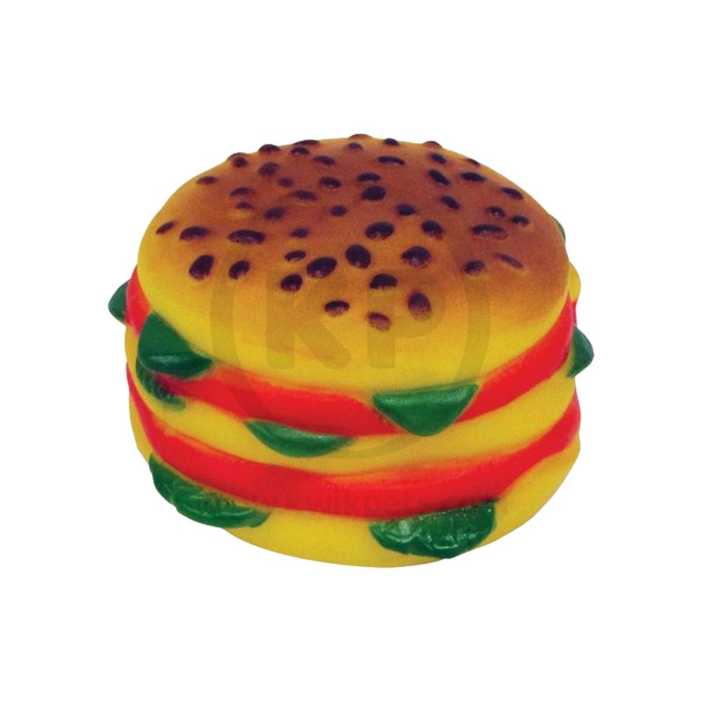 Boss Pet Digger’s Multicolored Vinyl Hamburger Squeaky Dog Toy Large