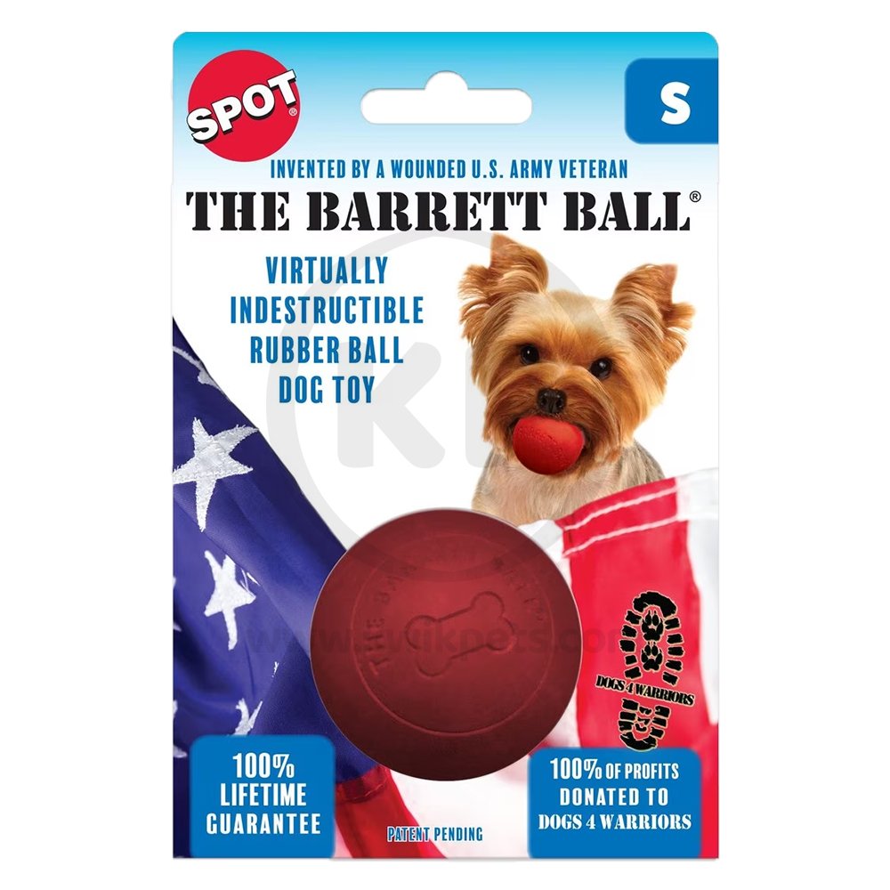 Ethical Pet Spot The Barrett Ball Dog Toy Red Small 2.5-in