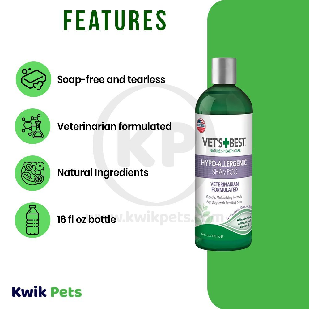 Vet’s Best Hypo-Allergenic Shampoo for Dogs 16-oz