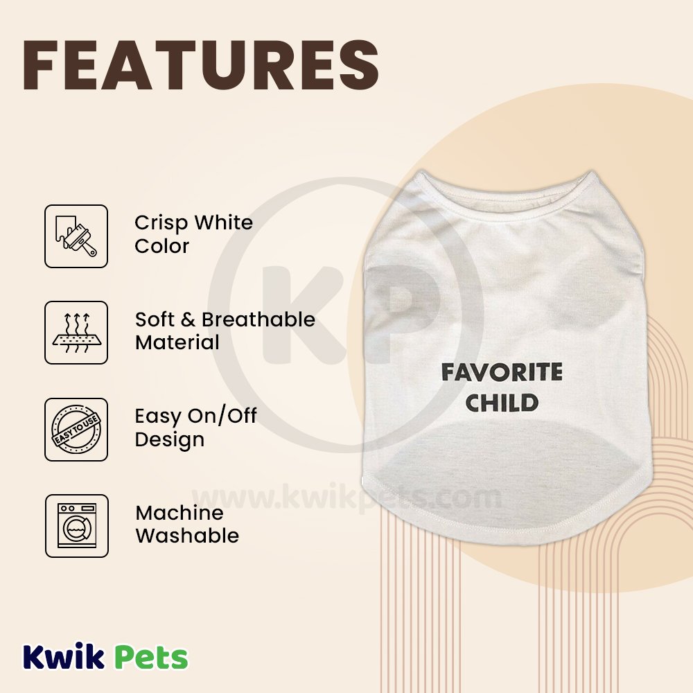 Fashion Pet Cosmo Favorite Child Tee White Large