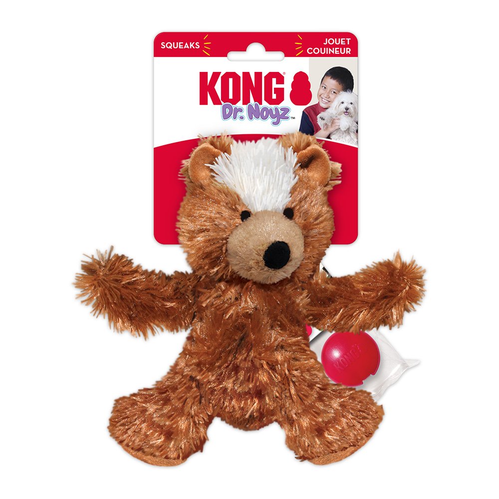 KONG Unstuffed Dog Toy Teddy Bear with Squeaker Medium