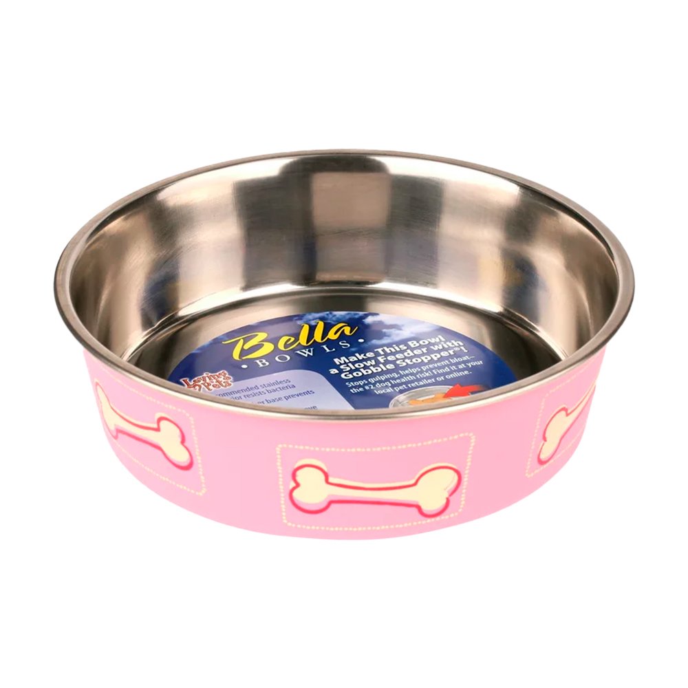 Loving Pets Coastal Dog Bowl Pink Medium