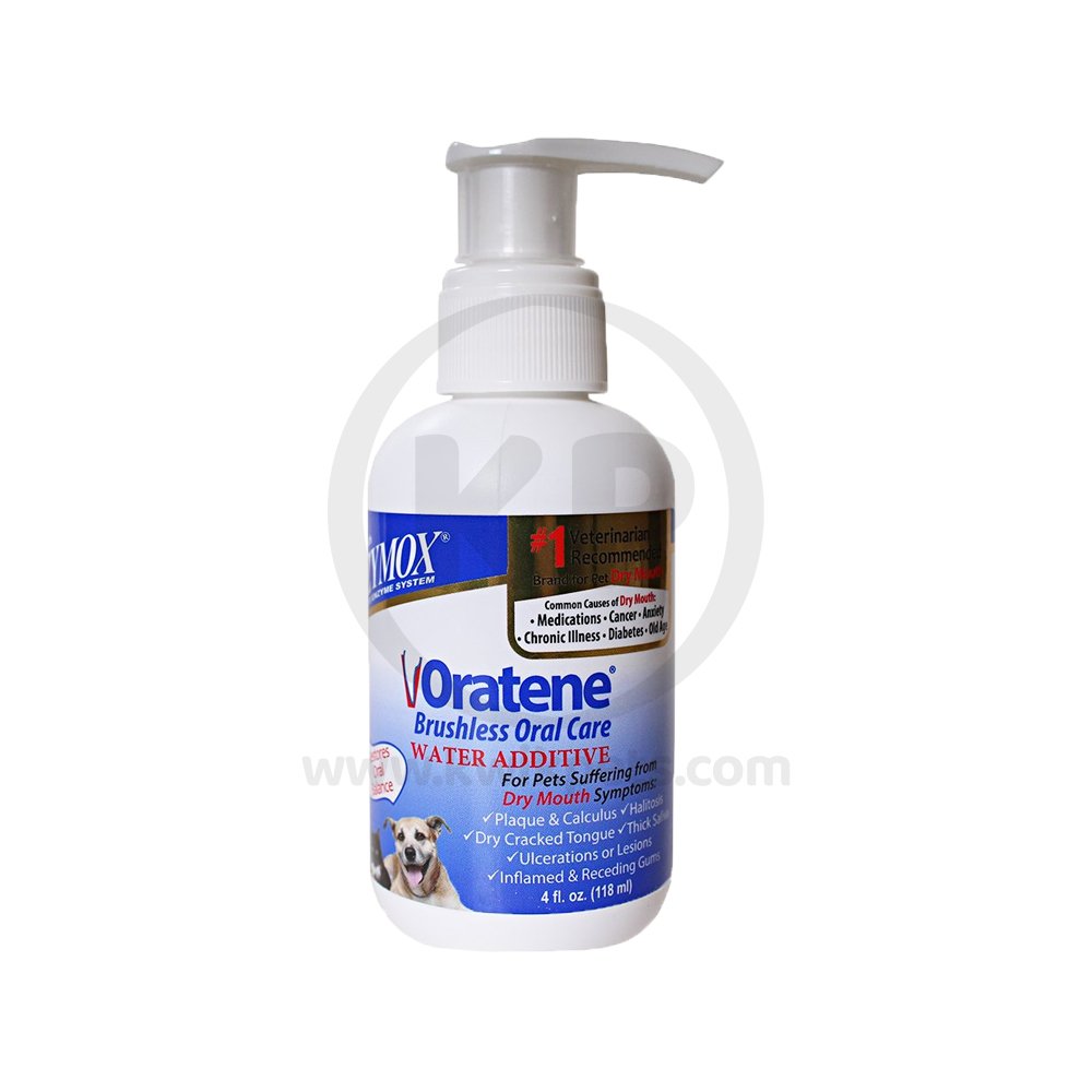 Zymox Oratene Brushless Enzymatic Oral Care Therapy Water Additive Bottle for Dogs 4-oz