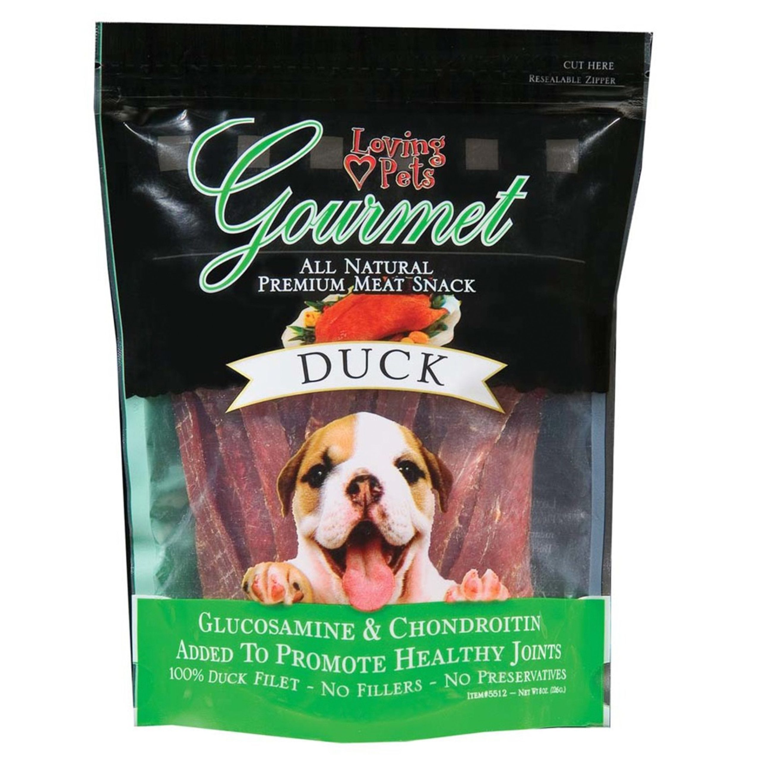 Loving Pets Gourmet Duck Filet Strips Dog Treats 12-oz