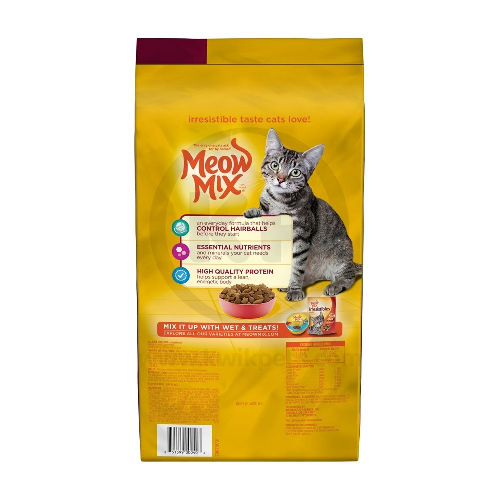 Meow Mix Hairball Control Dry Cat Food Chicken, Turkey, Salmon & Ocean Fish 6.3-lb