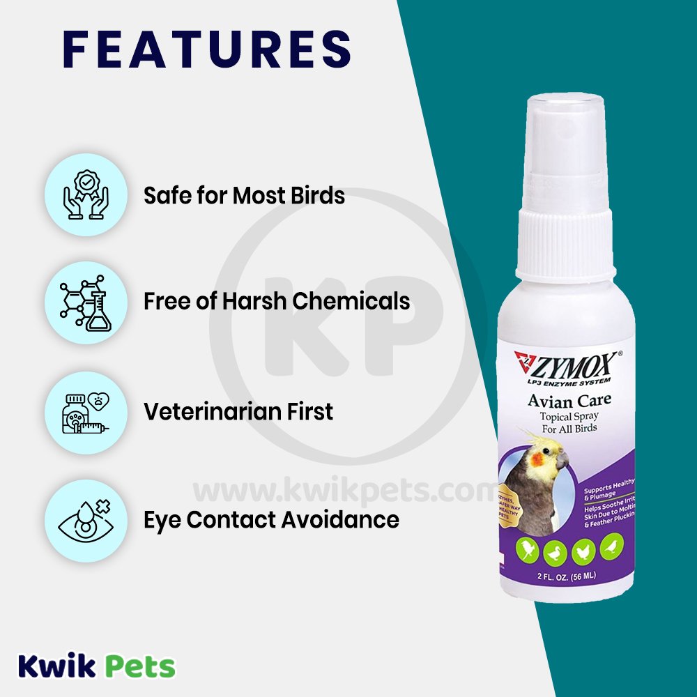 Zymox Avian Care Topical Solution Spray for All Birds 2-oz