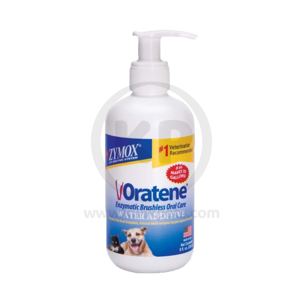 Zymox Oratene Brushless Enzymatic Oral Care Therapy Water Additive Bottle for Dogs 8-oz