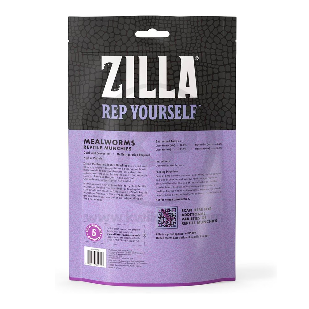 Zilla Mealworms Reptile Munchies 3.75-oz