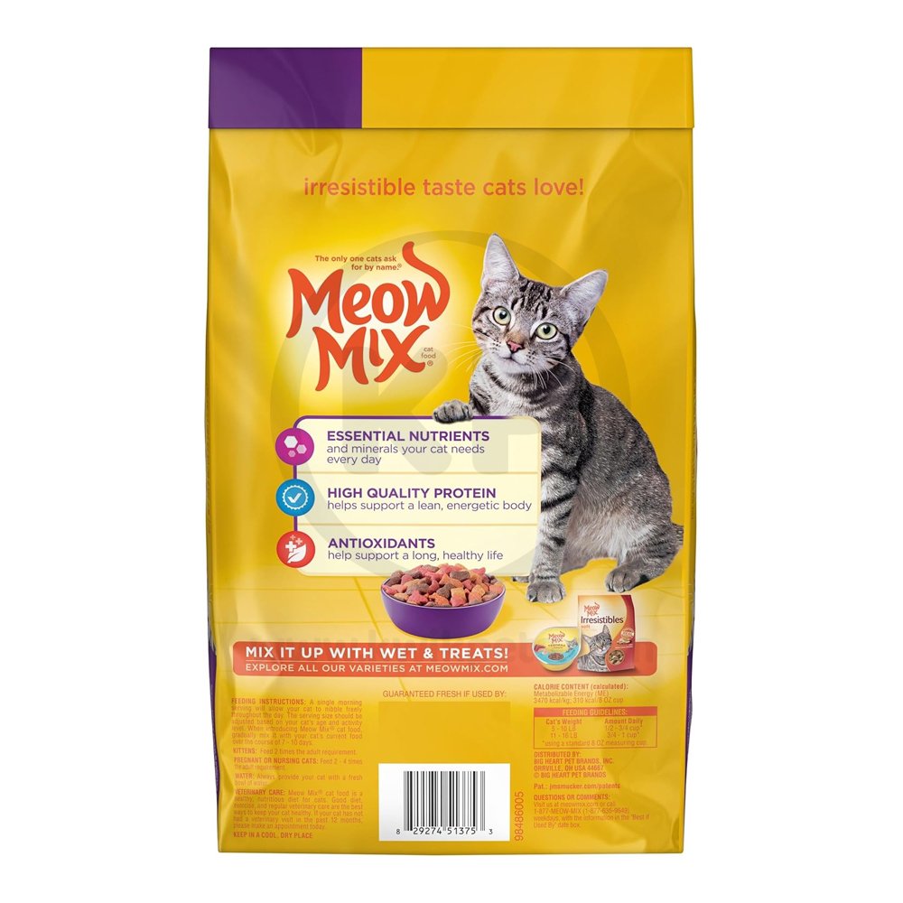 Meow Mix Original Choice Dry Cat Food Chicken, Turkey, Salmon & Ocean Fish 3.15-lb