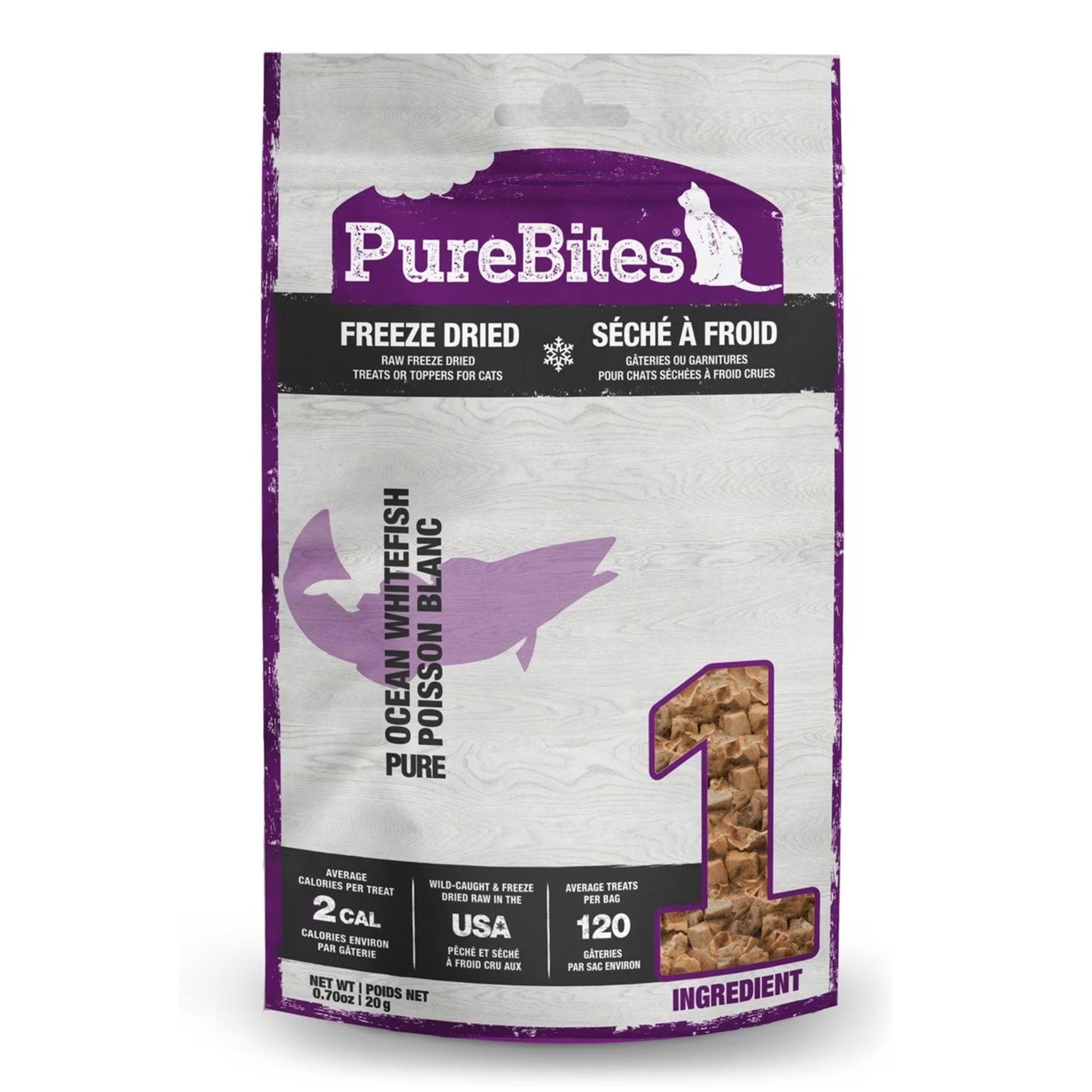 PureBites Whitefish Freeze Dried Cat Treats 0.7-oz