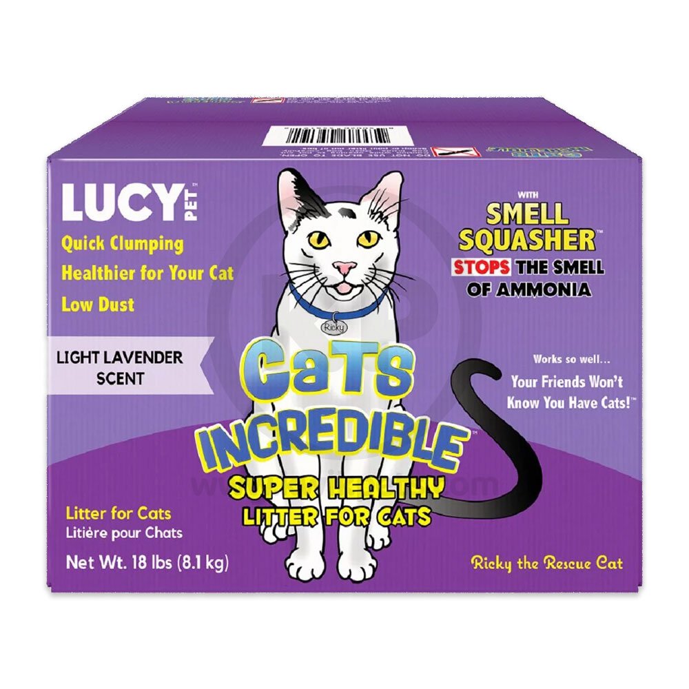 Lucy Pet Products Cats Incredible Clumping Litter Light Lavender Scent 18-lb