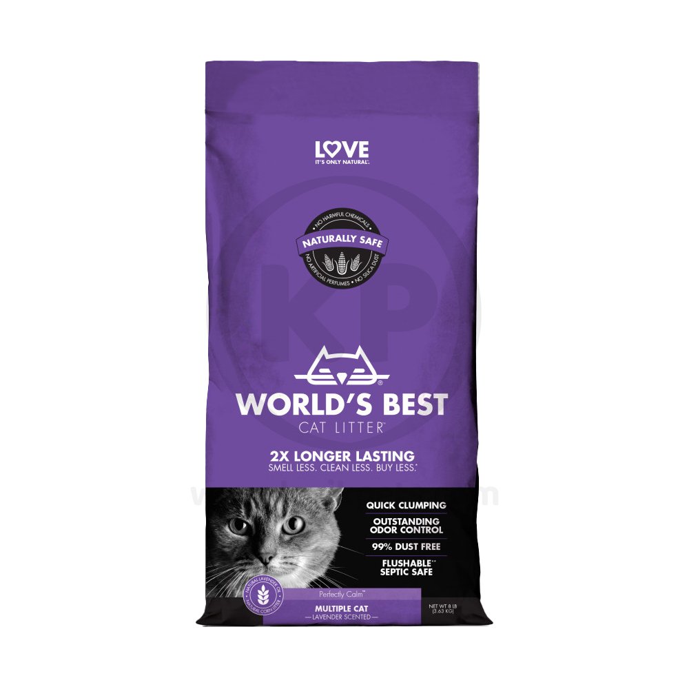 World’s Best Cat Litter Multiple Cat Lavender Scented Formula 8-lb