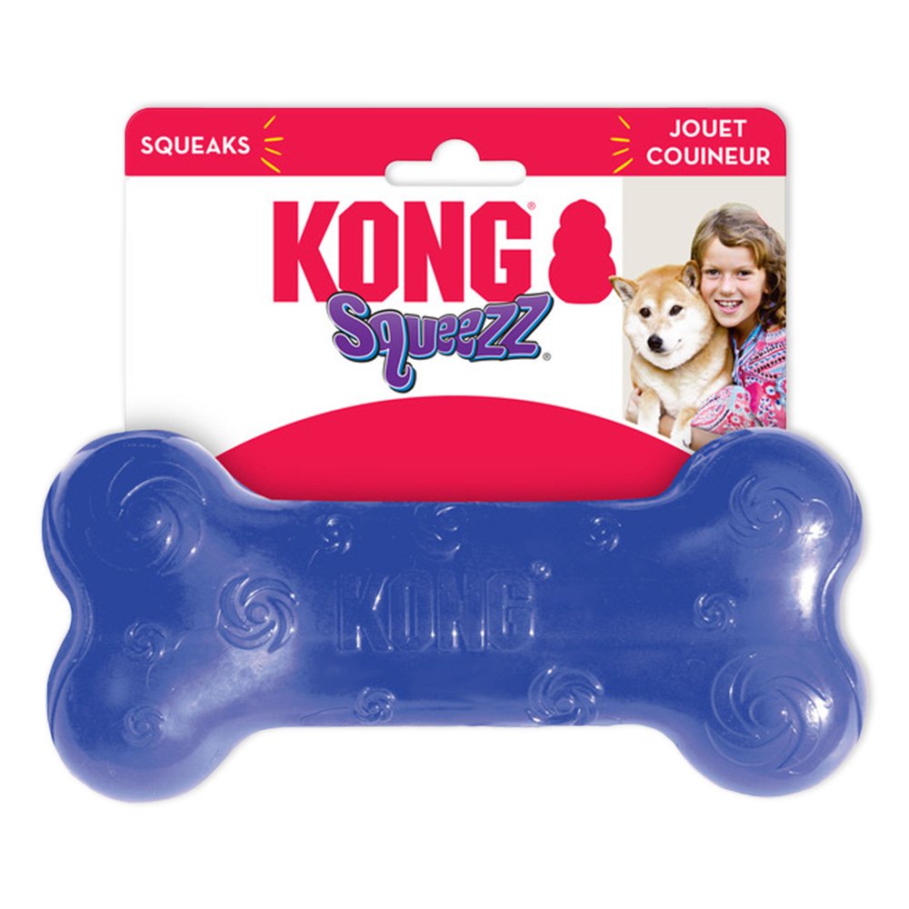 KONG Squeezz Bone Dog Toy Assorted Large