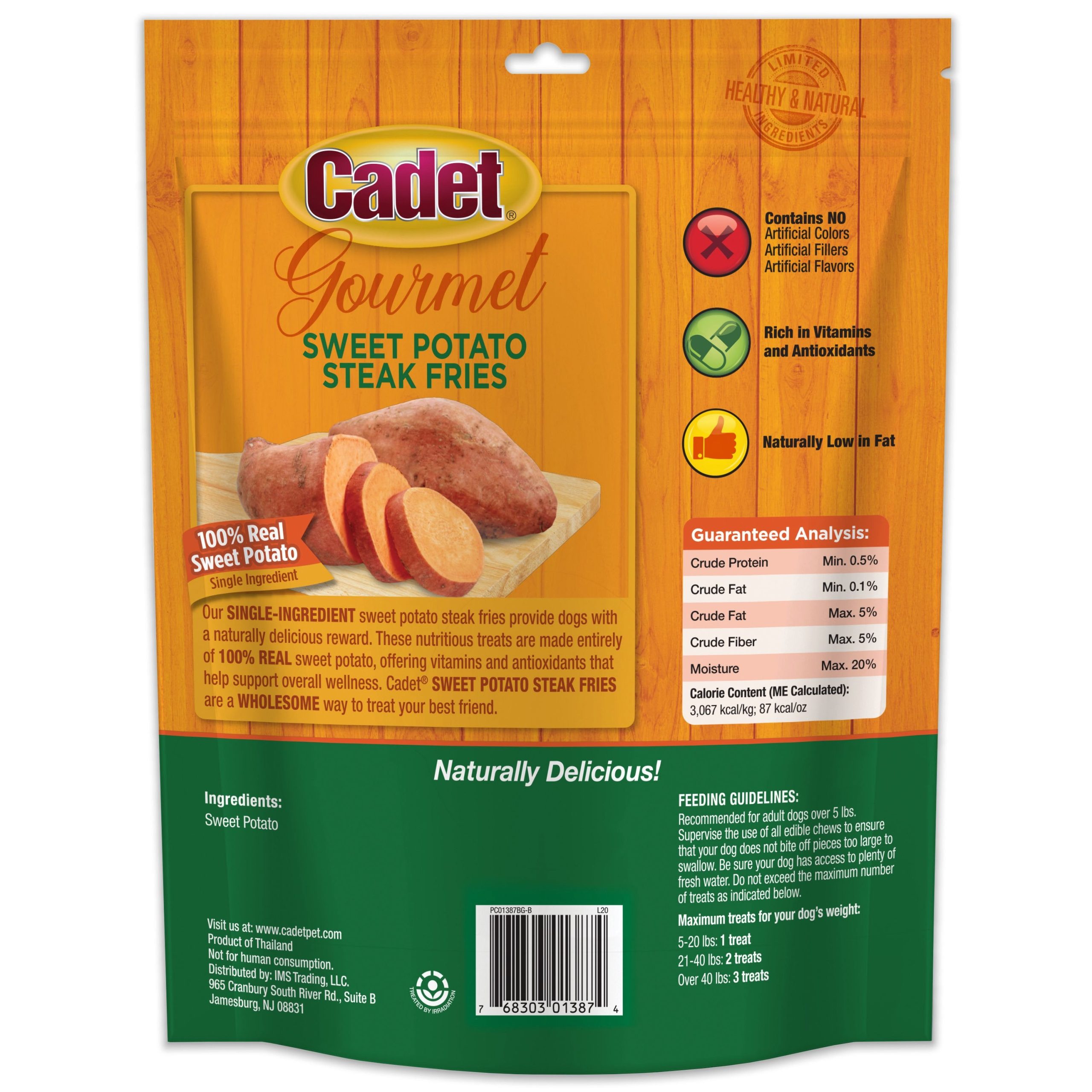 Cadet Gourmet Sweet Potato Steak Fries Dog Treats 2-lb