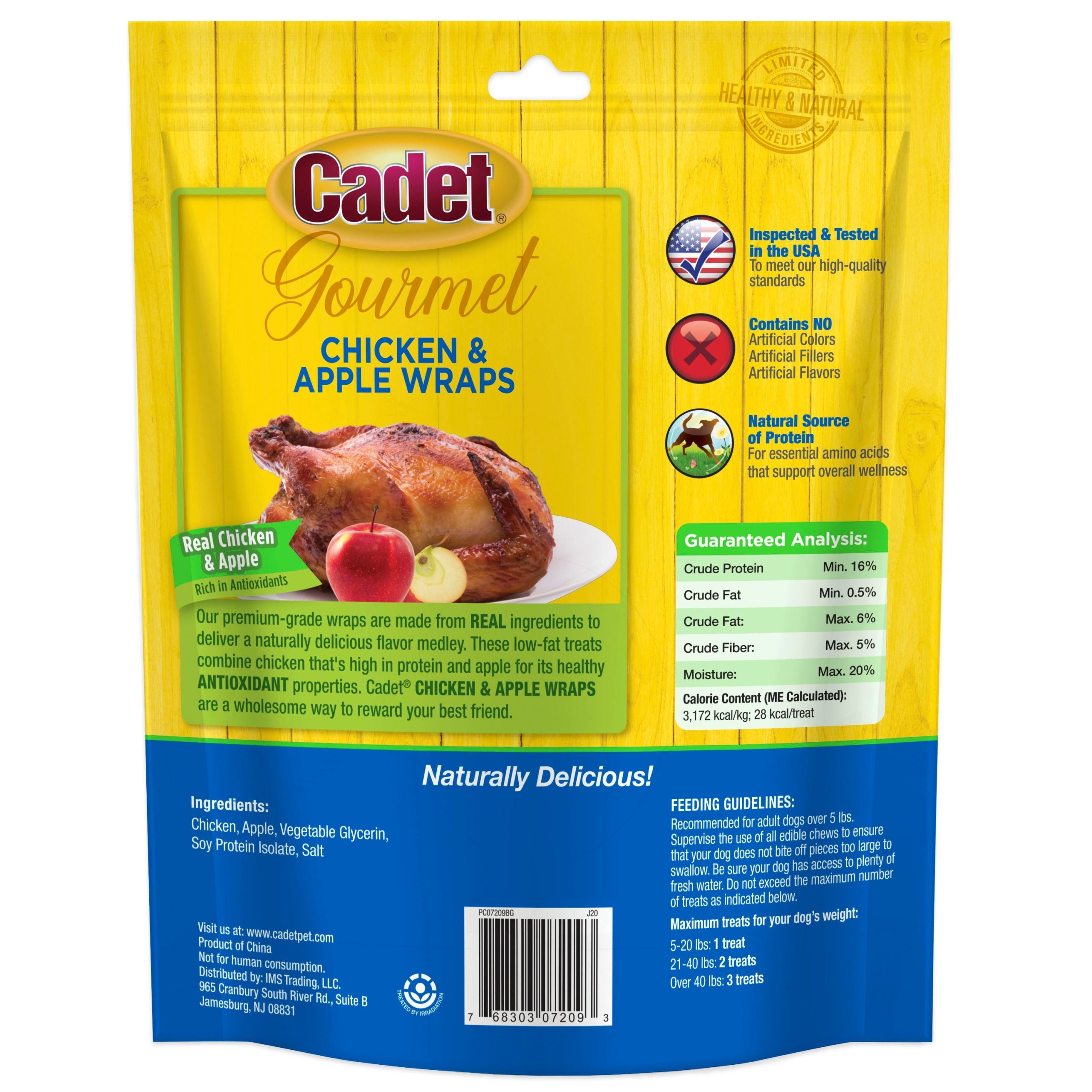 Cadet Gourmet Chicken & Apple Wrapped Dog Treats 14-oz