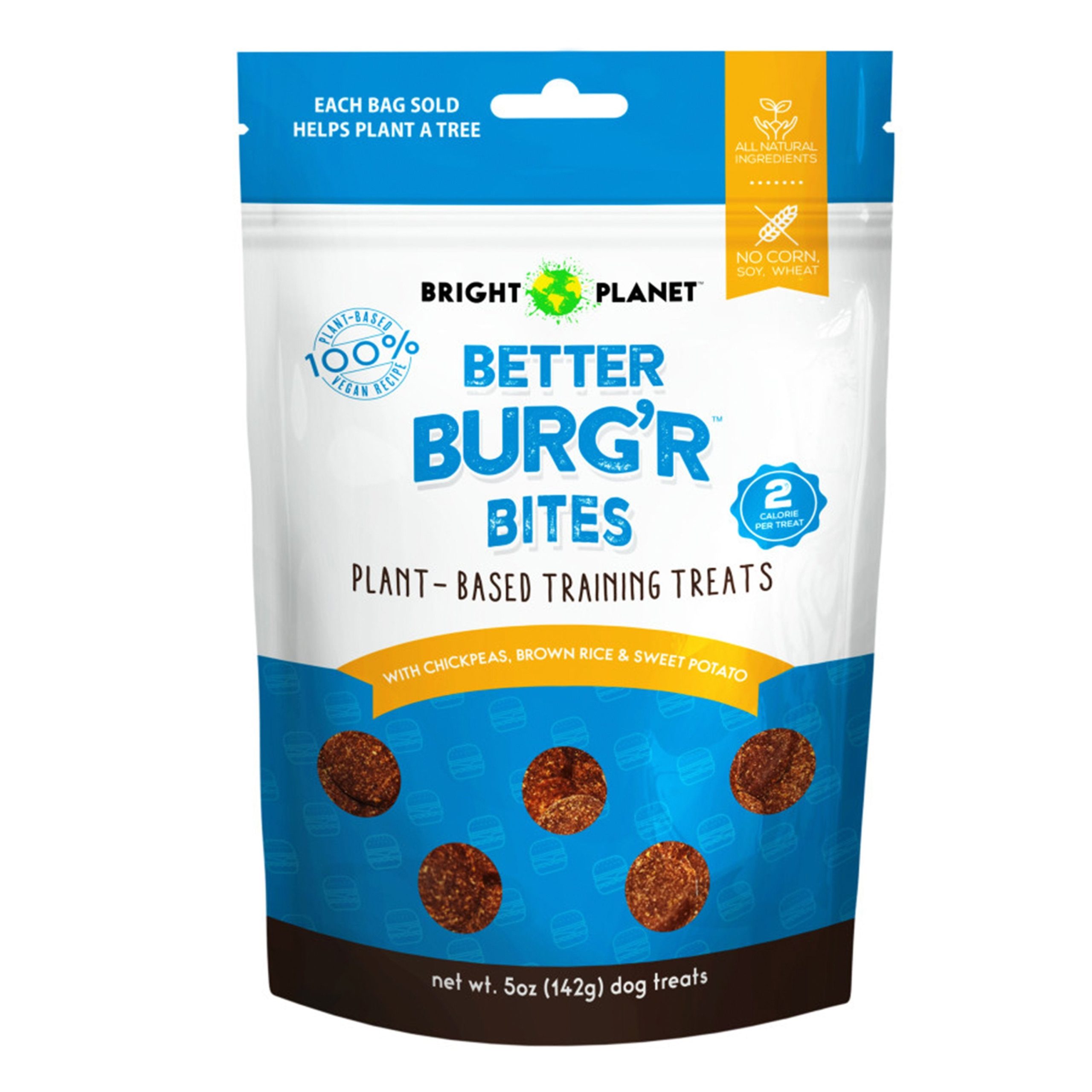 Bright Planet Better Burg’r Bites Plant-Based Training Dog Treats 5-oz