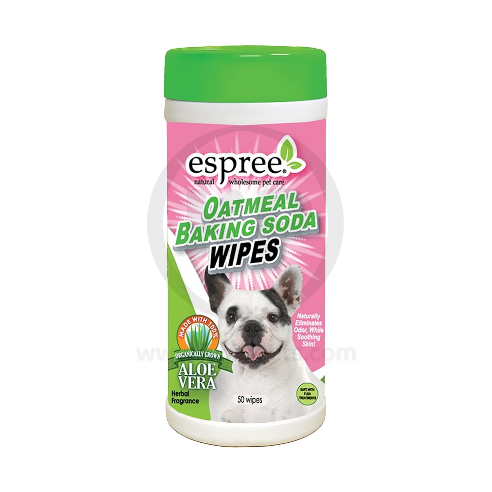 Espree Oatmeal & Baking Soda Grooming Wipes for Dogs 50 Count