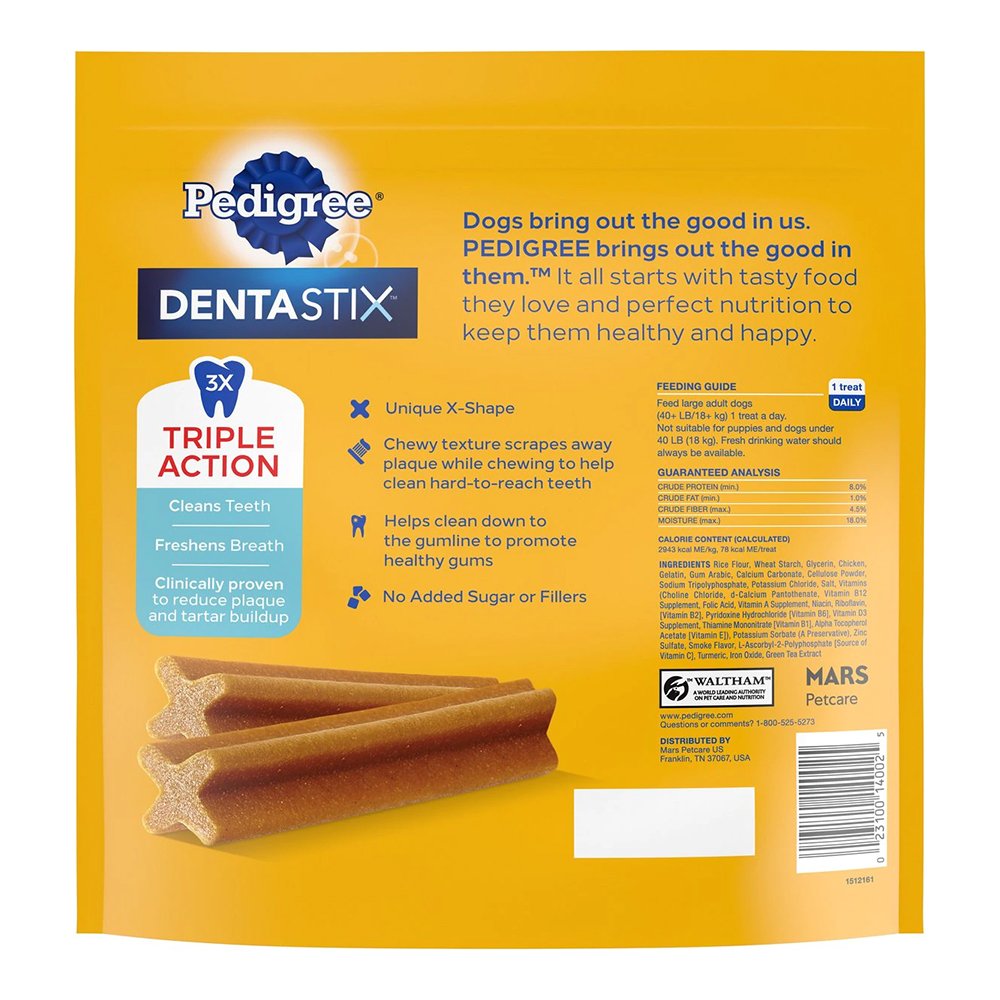 Pedigree DENTASTIX Dog Dental Treat Original w/Real Chicken 32 Count