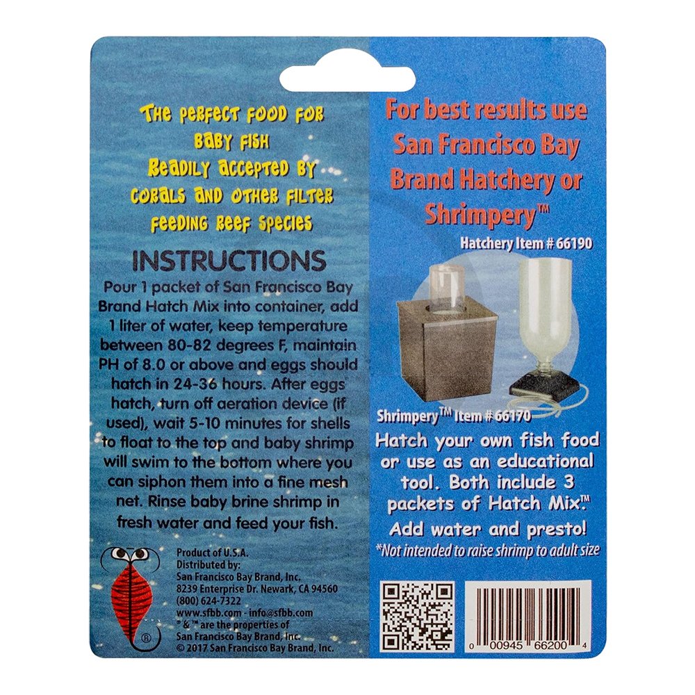 San Francisco Bay Brand Brine Shrimp Hatch Mix Fish Food 0.74-oz 3 Count