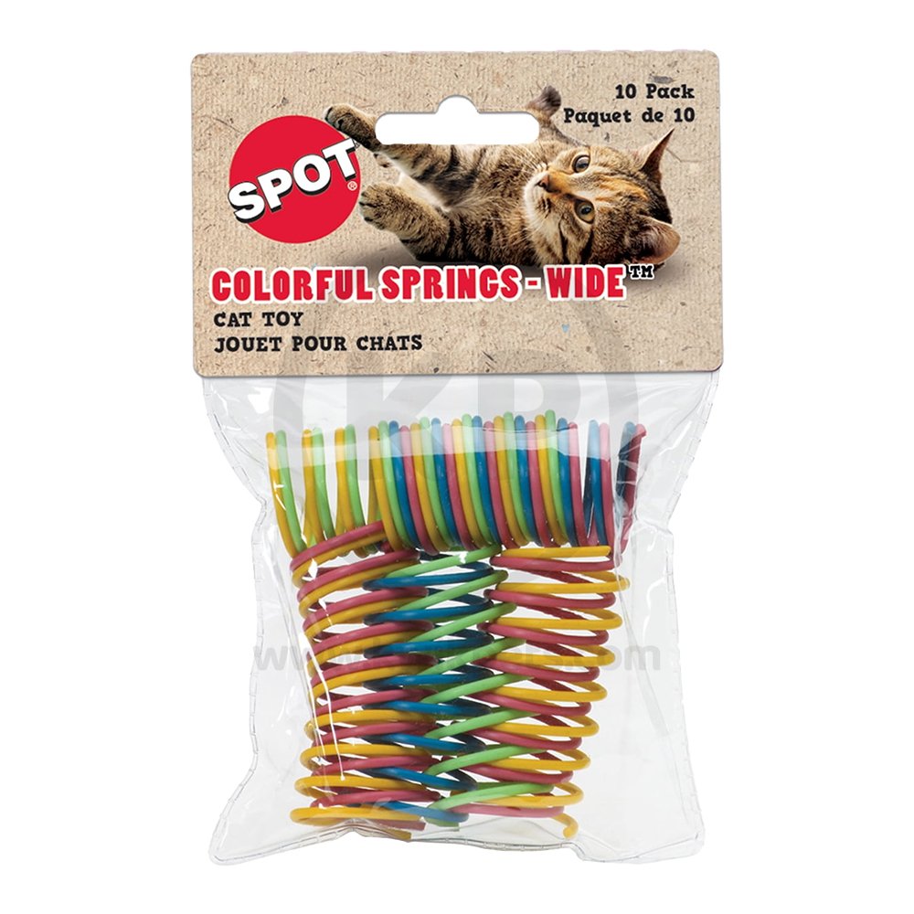 Ethical Pet Spot Wide Colorful Springs Cat Toy Assorted 10 Count 2-in