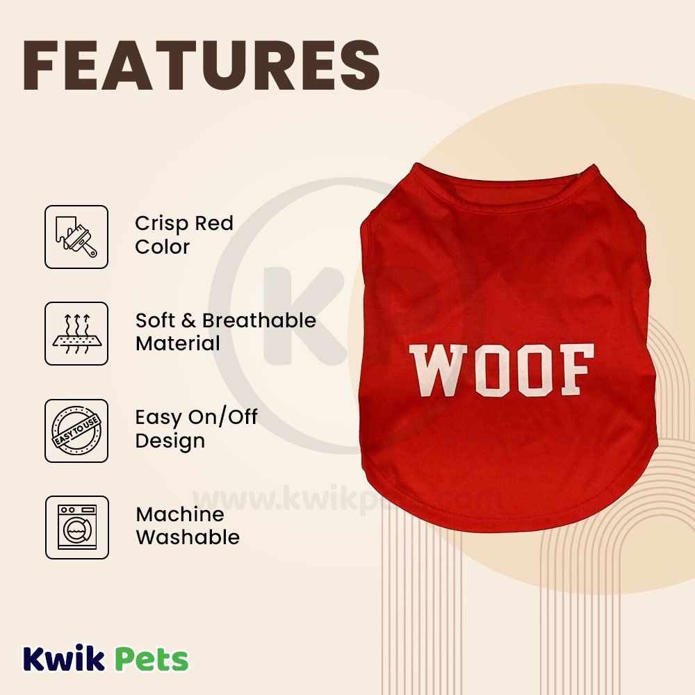 Fashion Pet Cosmo Woof Tee Red Large