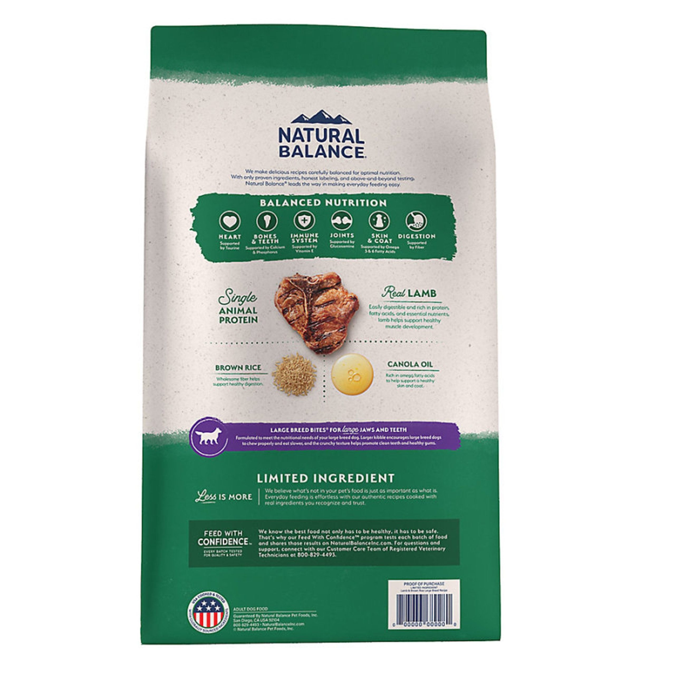 Natural Balance Pet Foods L.I.D. Adult Dry Dog Food Lamb & Brown Rice 26-lb