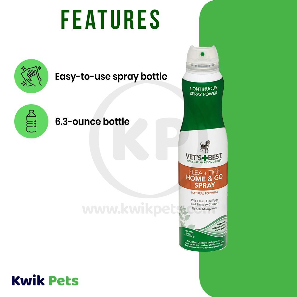 Flea and Tick Home and Go Spray, 6.3 fl oz