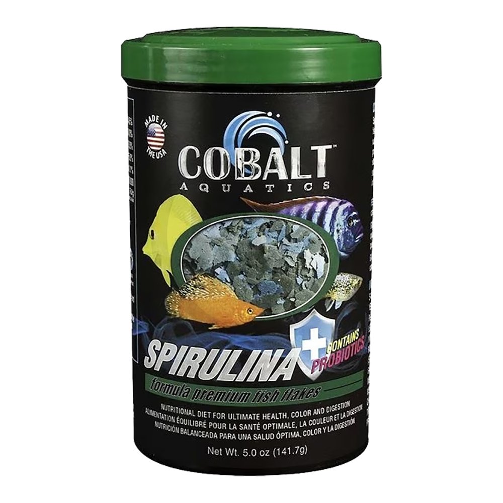 Cobalt Aquatics Spirulina Flakes Fish Food 5-oz