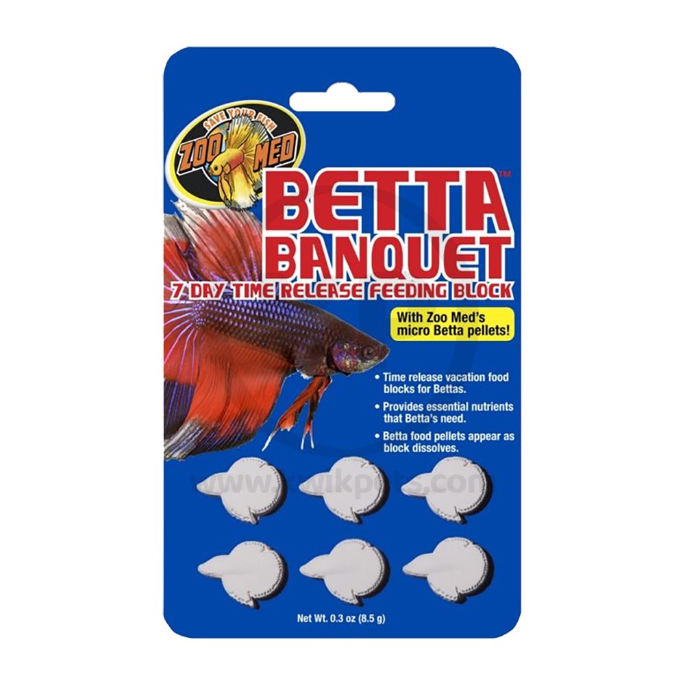 Zoo Med Betta Banquet 7 Day Release Fish Feeding Block 0.3-oz