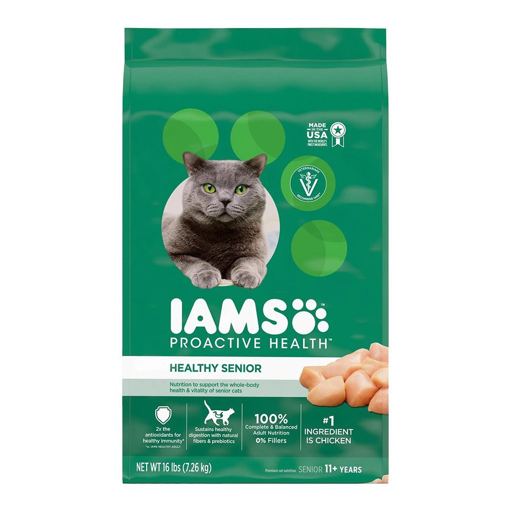 IAMS Proactive Health Senior Dry Cat Food Chicken 16-lb