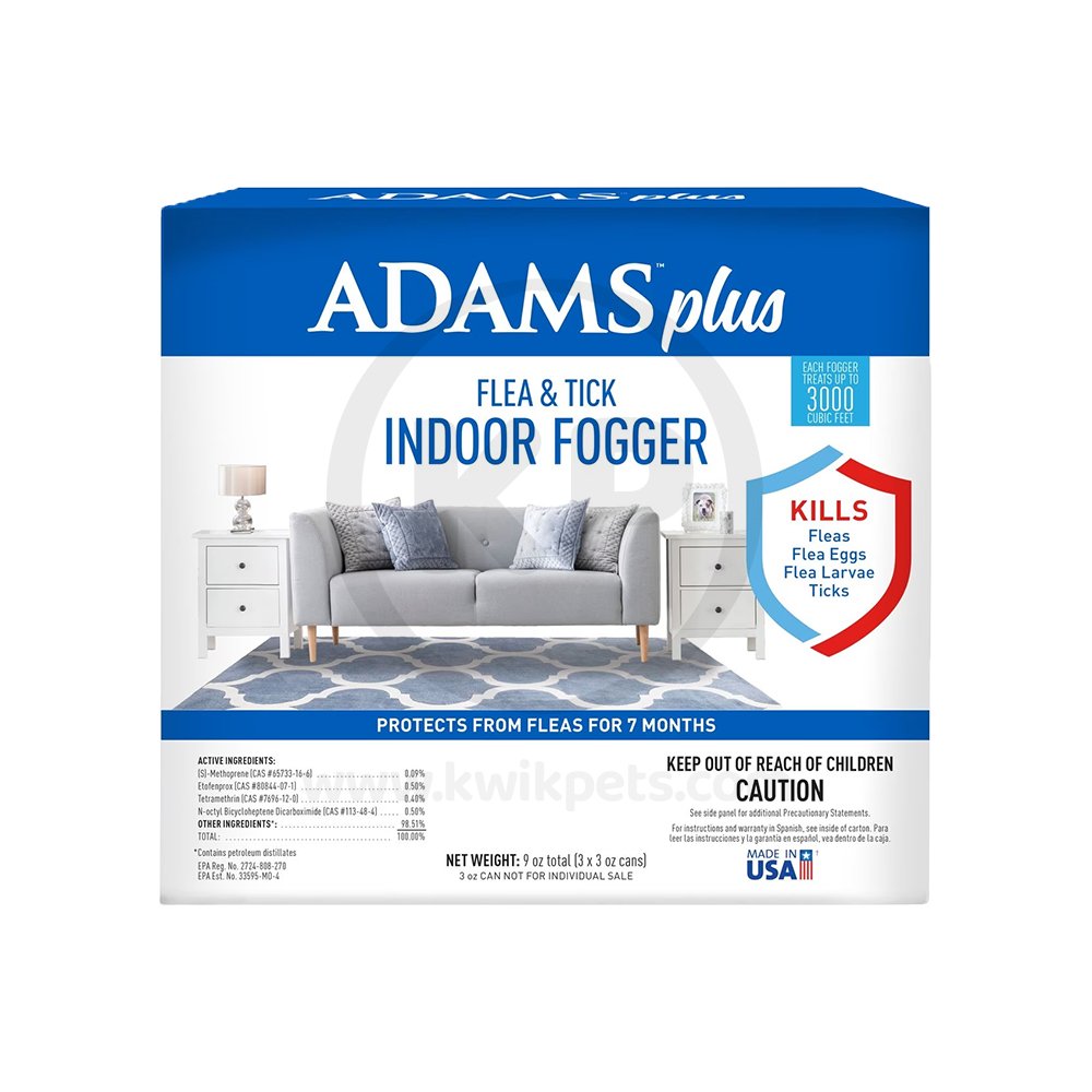 Adams Plus Flea & Tick Indoor Fogger 3 Count 3-oz