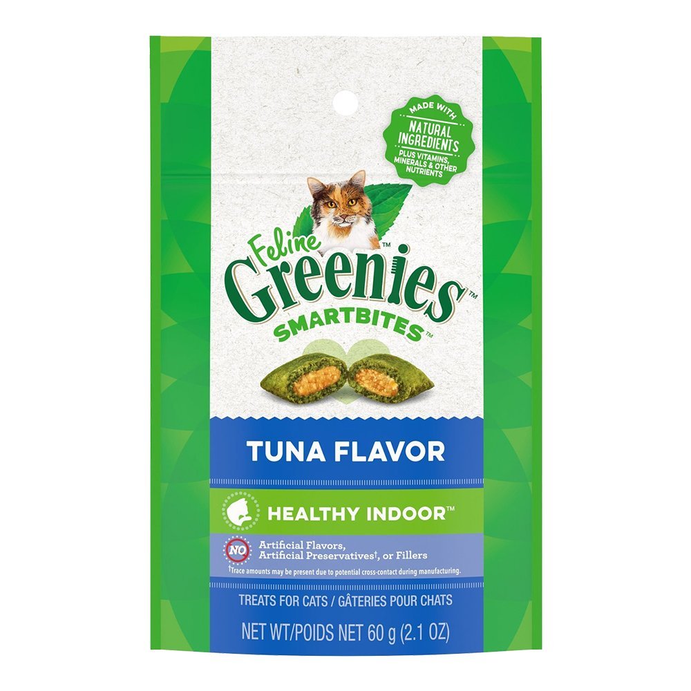 Greenies Feline SmartBites Healthy Indoor Tuna Cat Treats 2.1-oz