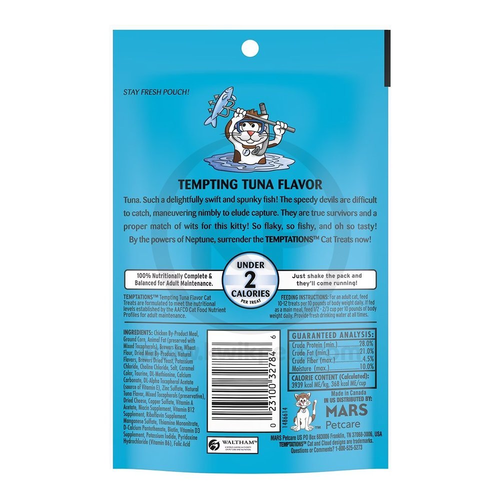 Temptations Classics Crunchy & Soft Adult Cat Treats Tempting Tuna 3-oz