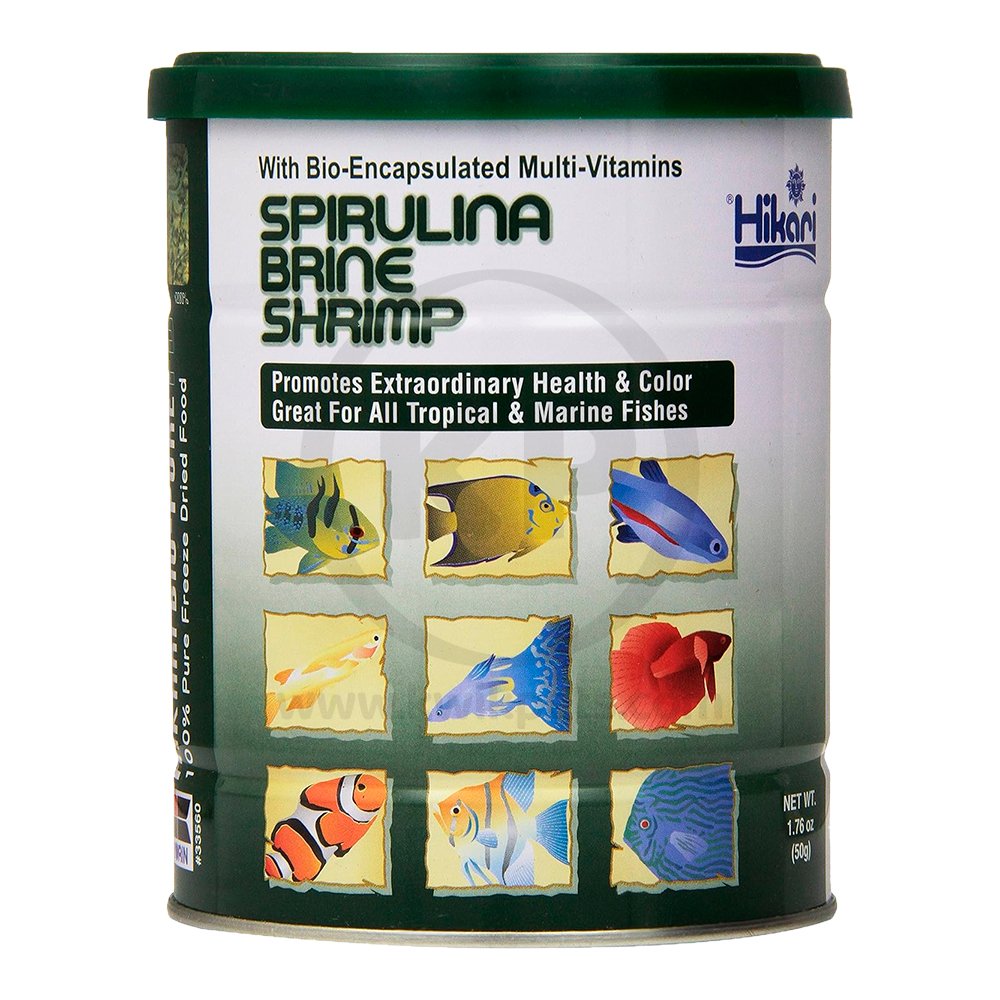 Hikari USA Bio-Pure Spirulina Brine Shrimp Freeze Dried Fish Food 1.76-oz