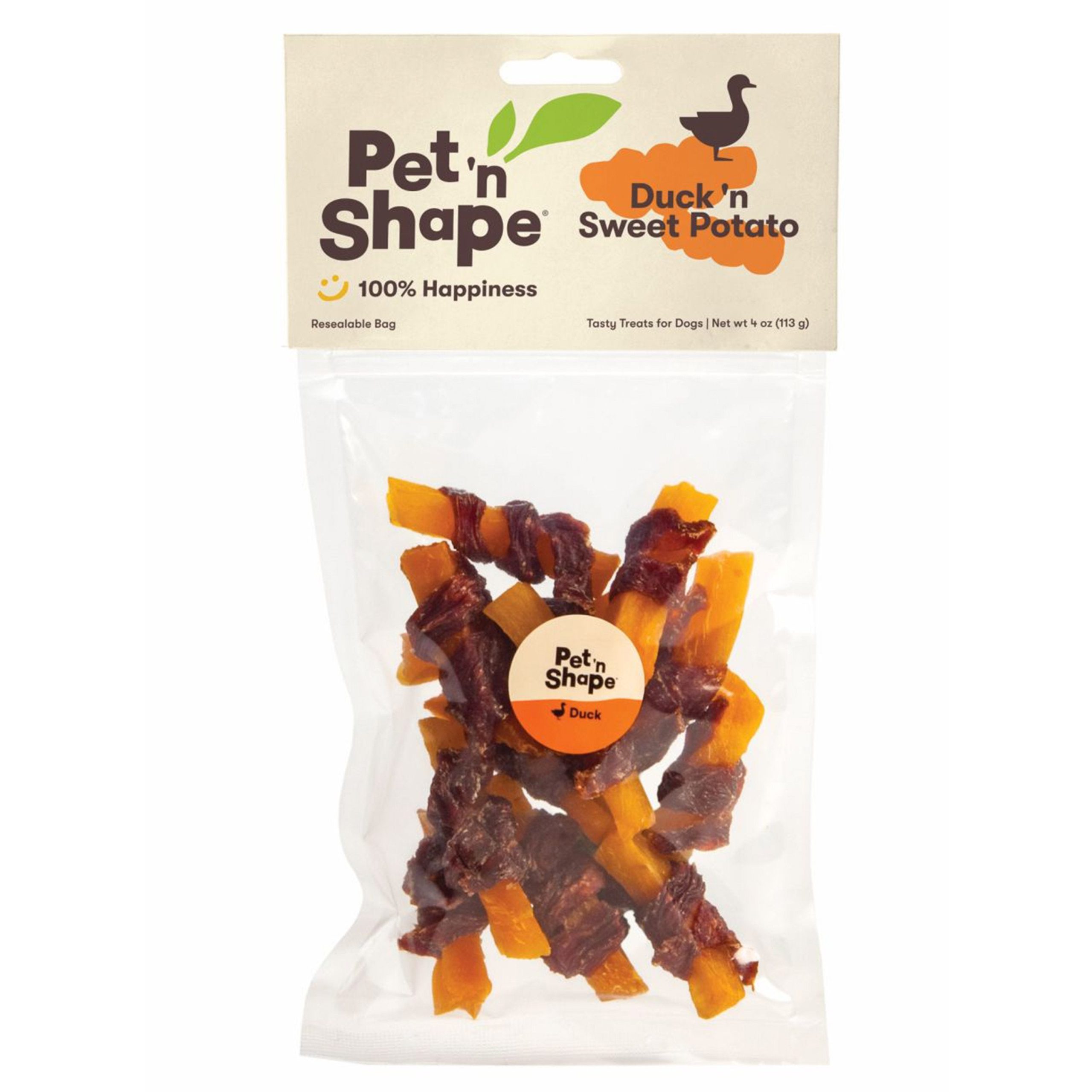 Pet ‘n Shape Duck ‘n Sweet Potato Jerky Dog Treats 4-oz