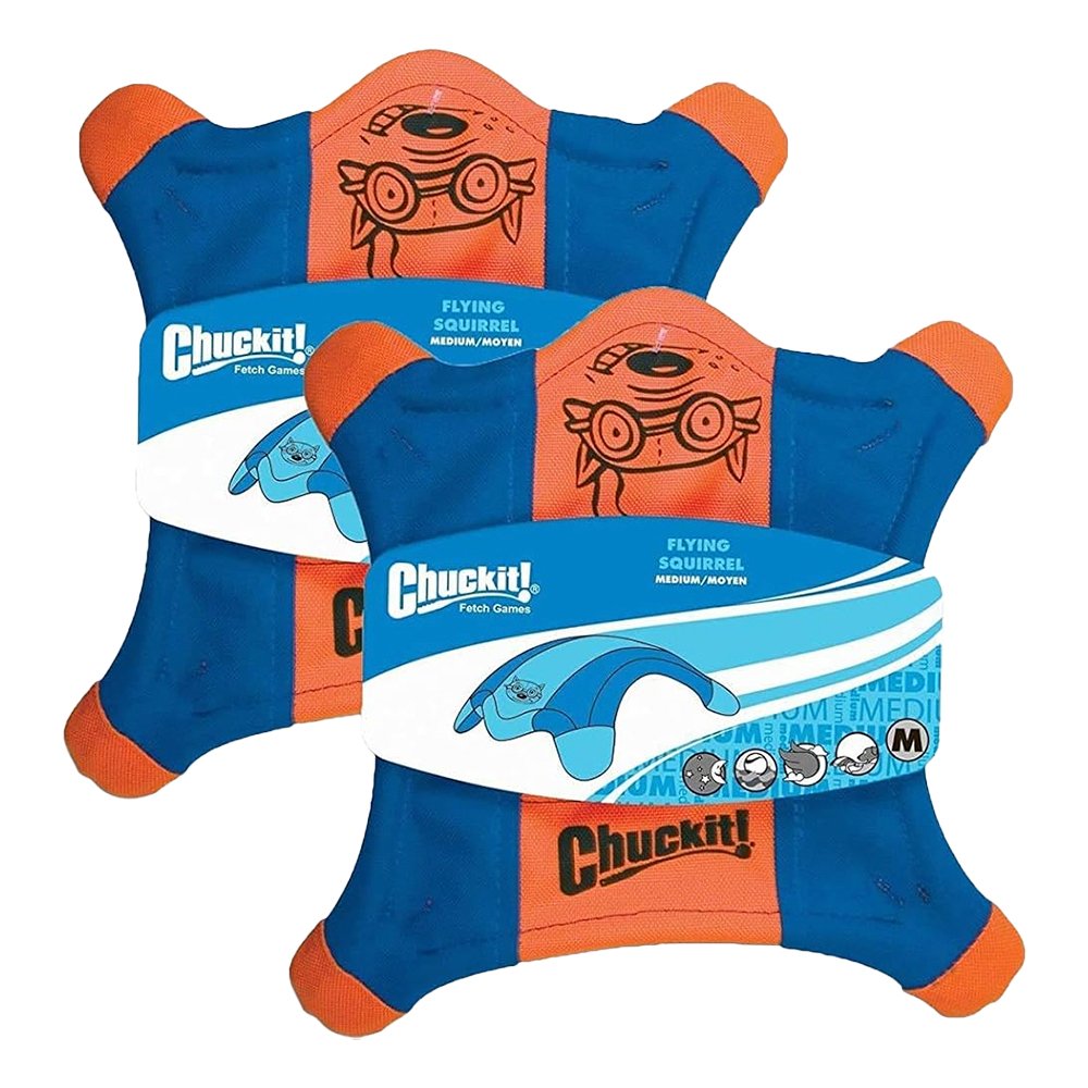 CHUCKIT! FLYING SQUIRREL, Medium (2 Pack)