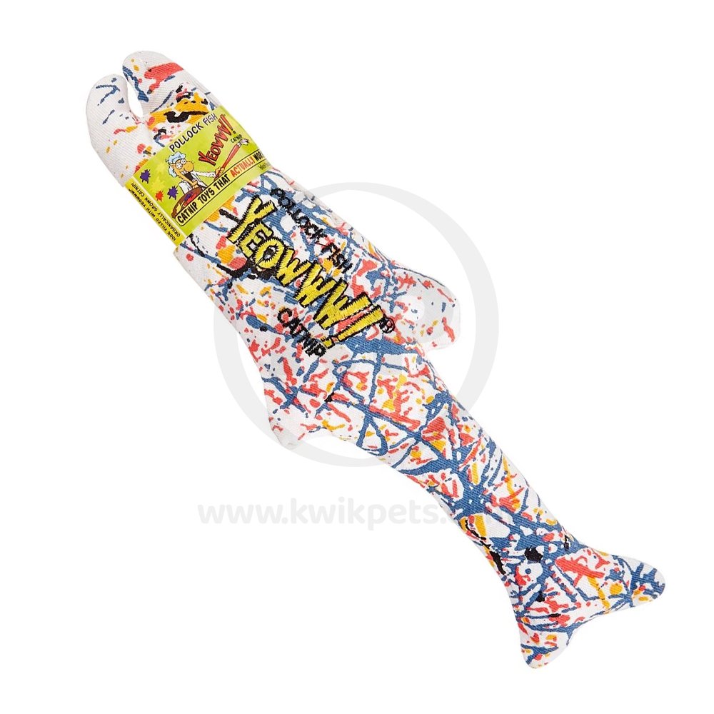 Yeowww! Pollock Fish Catnip Cat Toy Multicolor 11-in