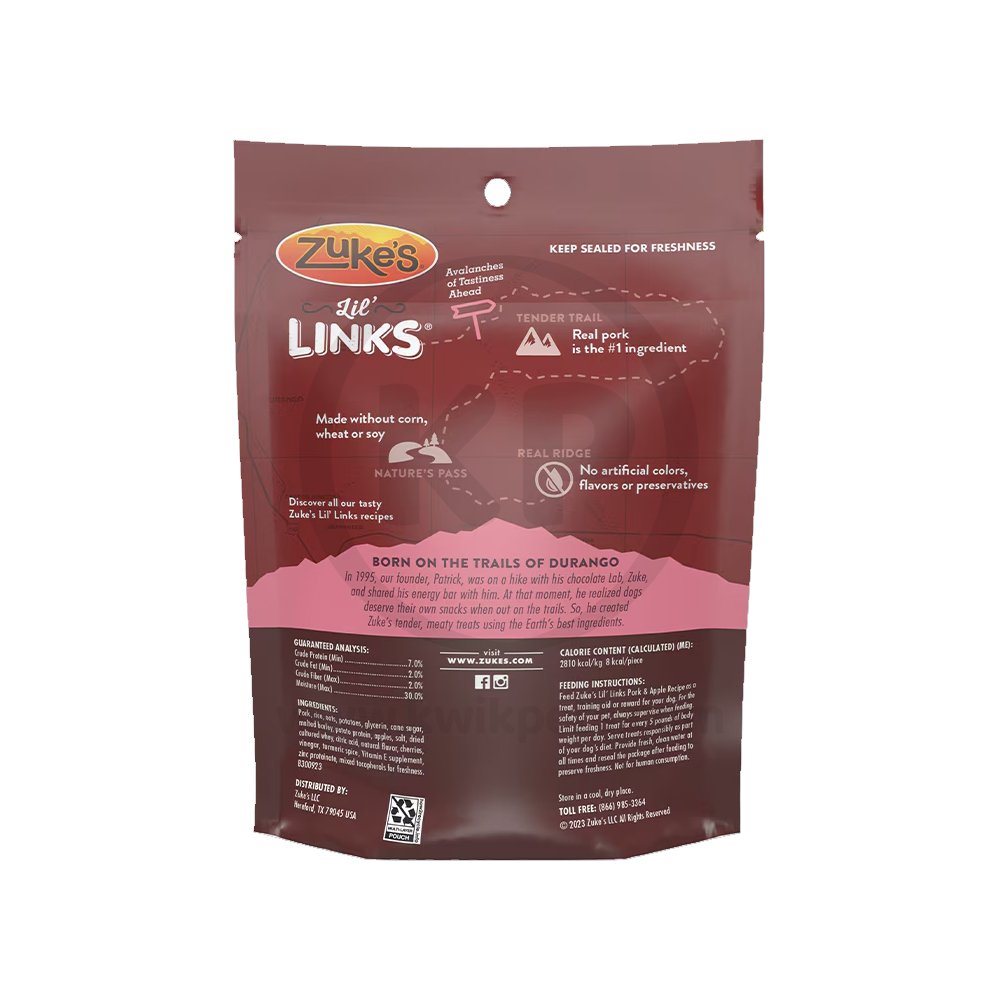 Zuke’s Lil Links Pork & Apple Dog Treats 6-oz