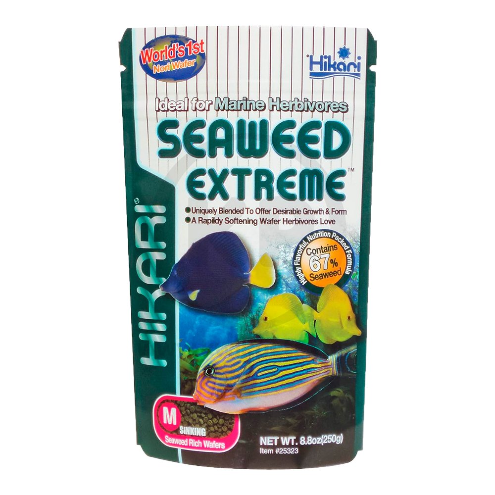 Hikari USA Seaweed Extreme Wafer Medium Sinking Fish Food 8.8-oz