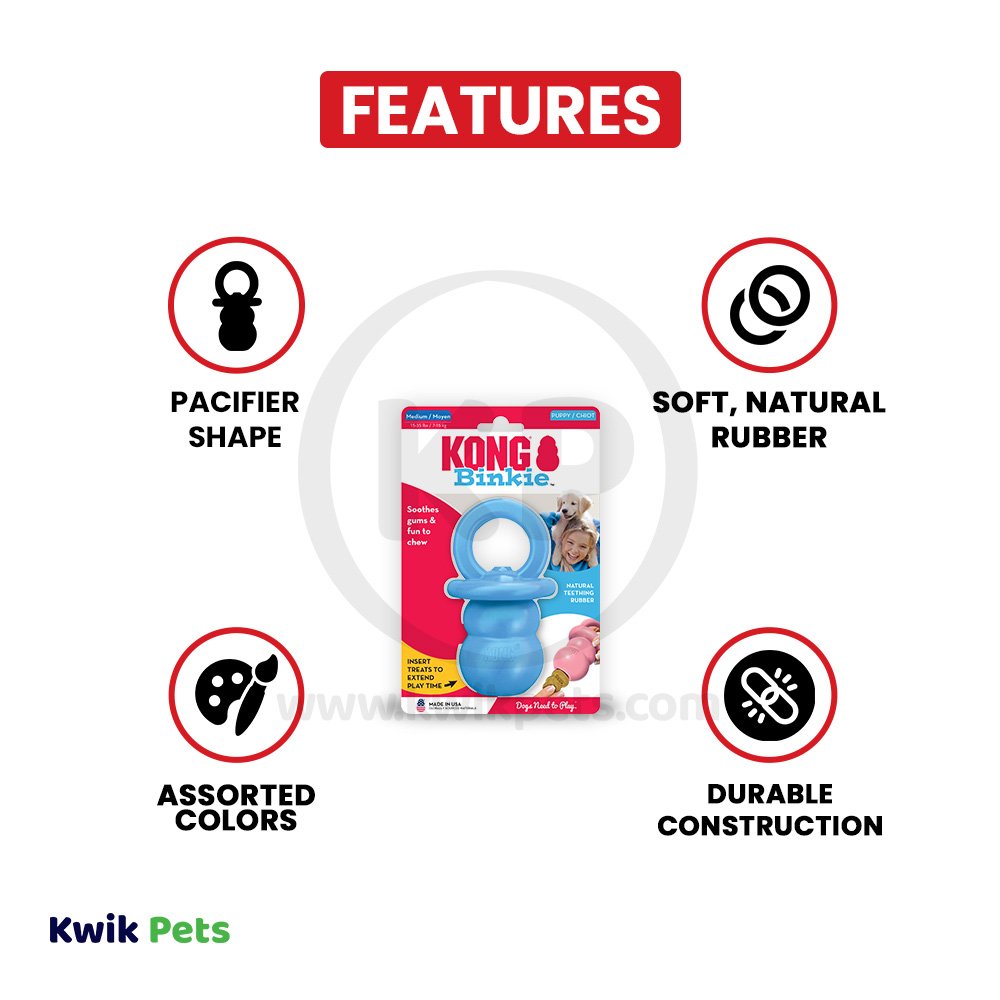 KONG Binkie Puppy Toy Assorted Medium