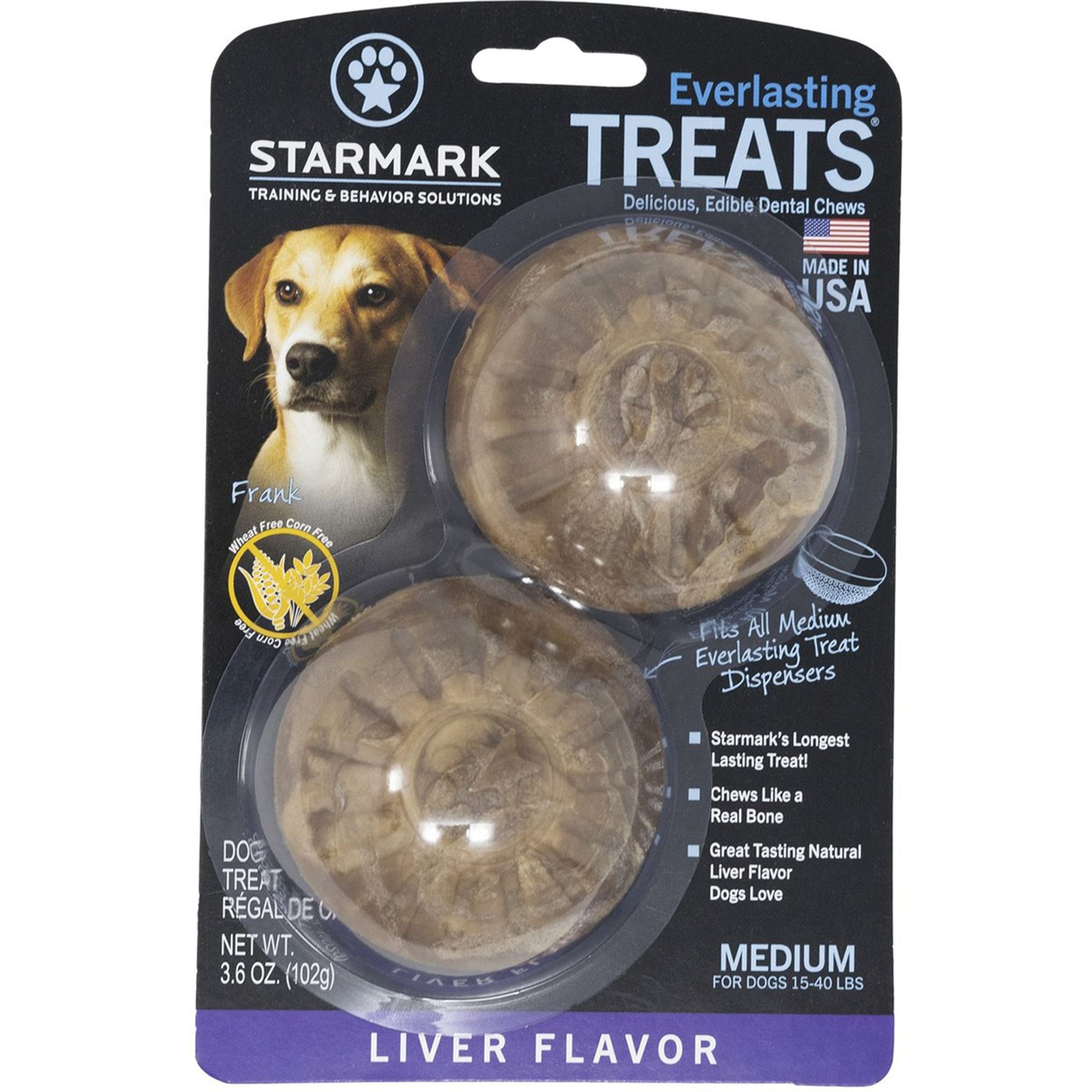 Starmark Everlasting Dog Treat Liver Medium 3.6-oz