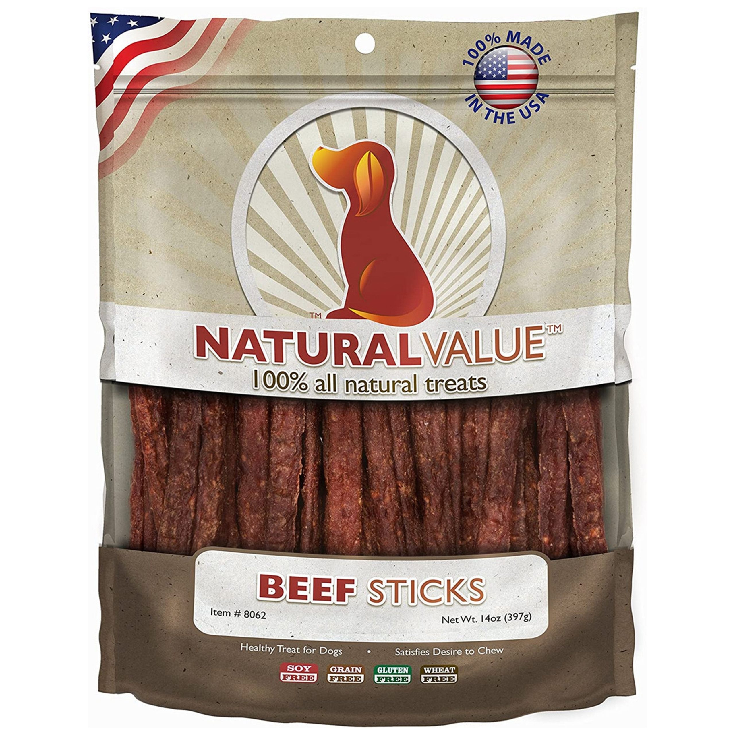 Loving Pets Natural Value Beef Sticks Dog Treat 14-oz