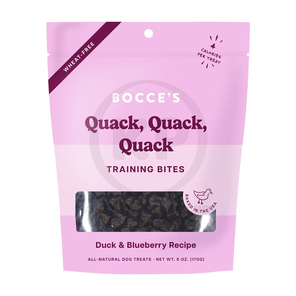 Bocce’s Bakery Quack Quack Quack Training Bites Dog Treats Duck & Blueberry 6-oz