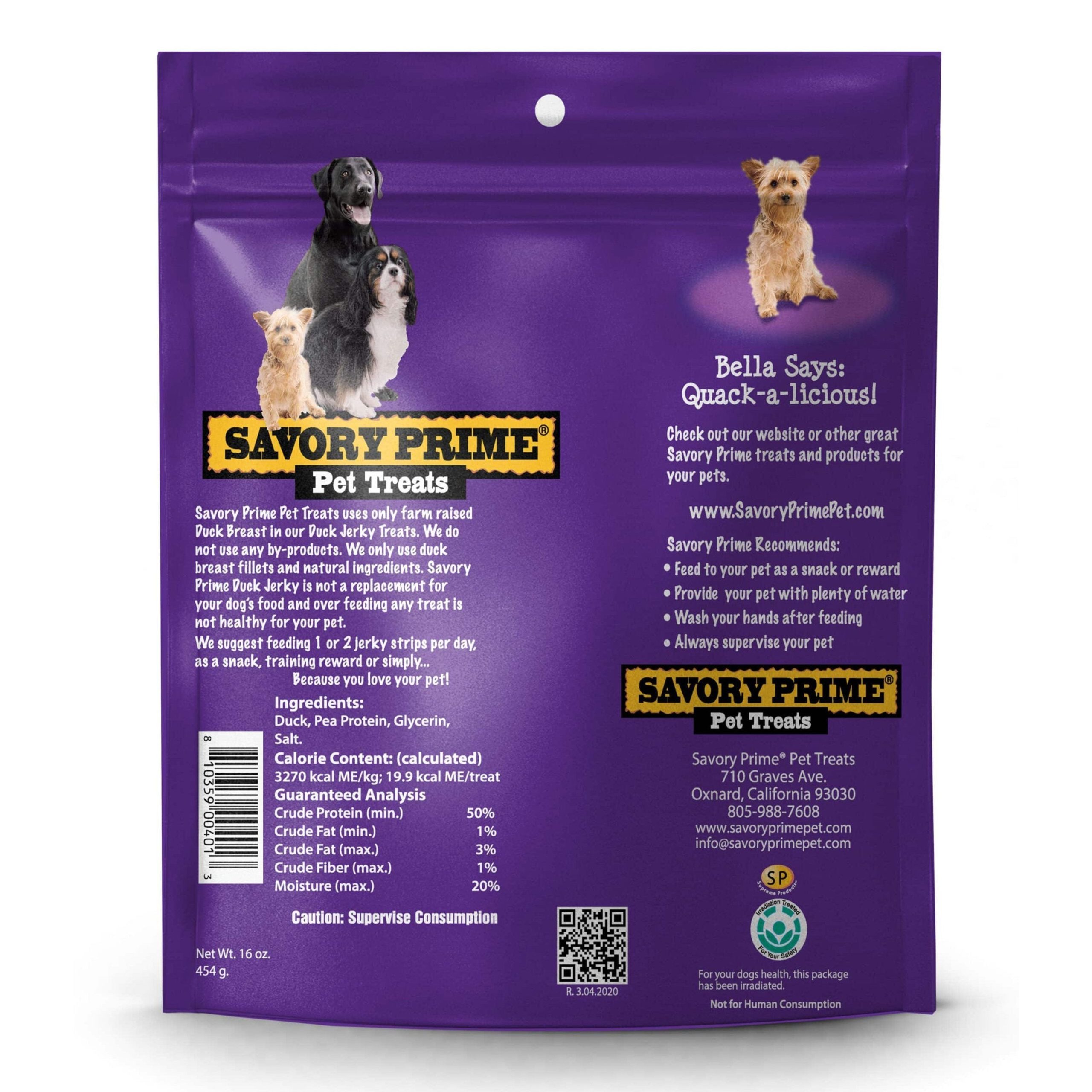 Savory Prime Natural Duck Jerky 8-oz