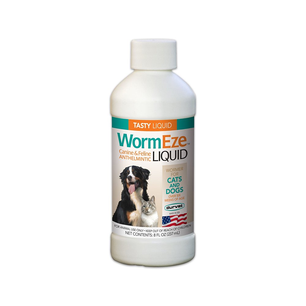 Durvet Wormeze Dewormer Liquid for Dogs & Cats 8-oz