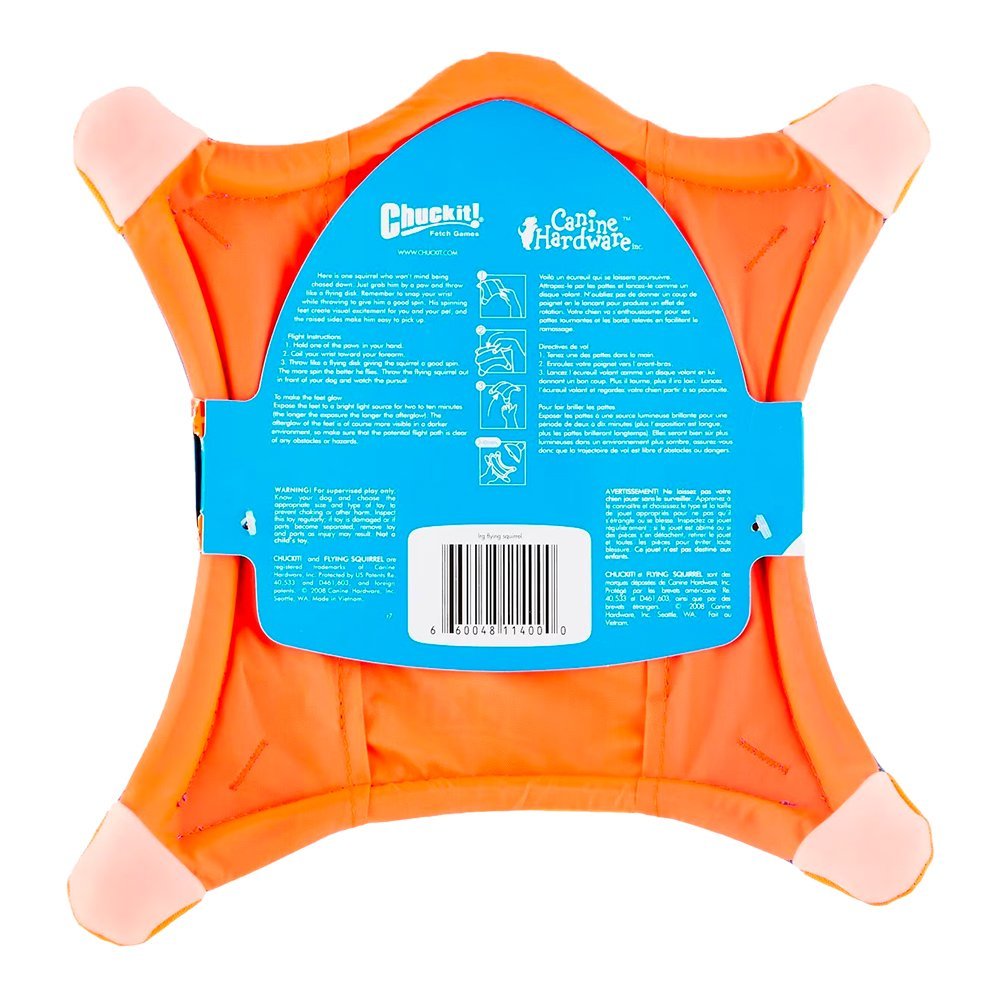 Chuckit! Flying Squirrel Dog Toy Assorted Colors Large